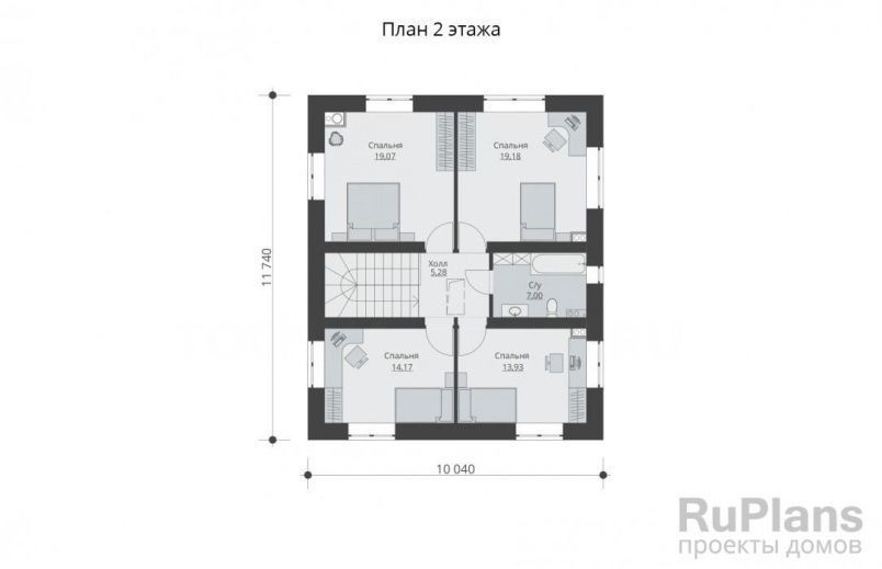 Проект кирпичного дома №582 на заказ