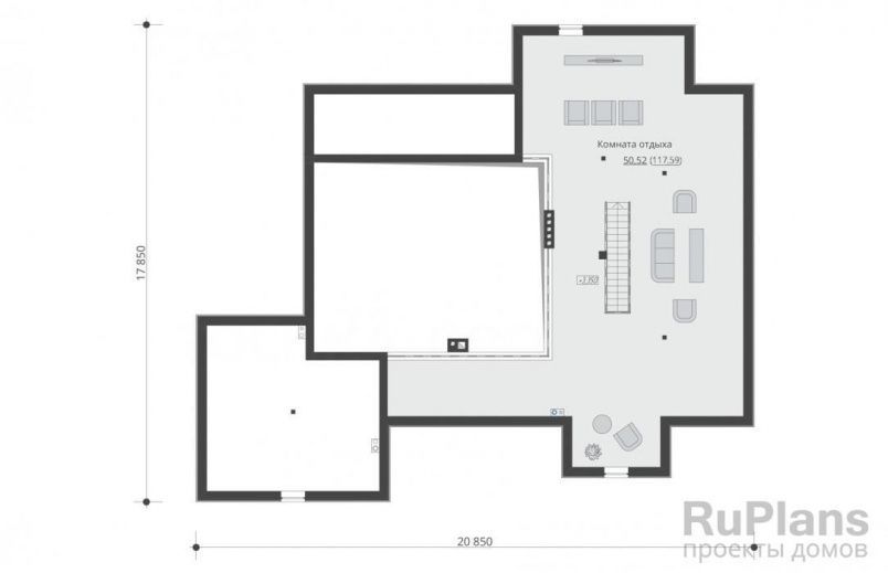 Проект блочного дома №614 на заказ