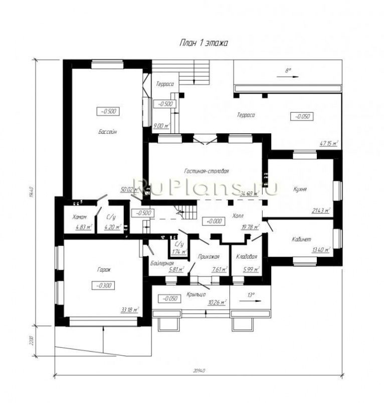 Проект кирпичного дома №639 на заказ