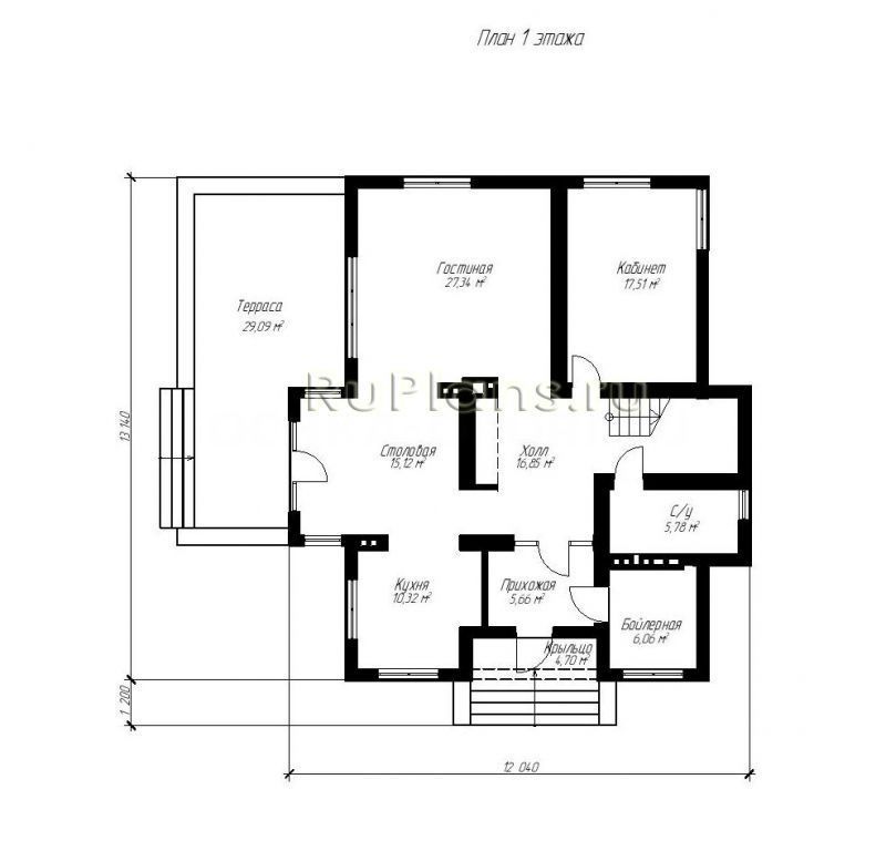 Проект кирпичного дома №159 на заказ
