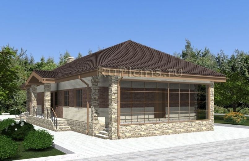 Проект кирпичного дома №492 на заказ