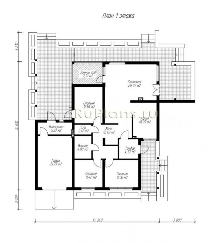 Проект каркасного дома №383 на заказ