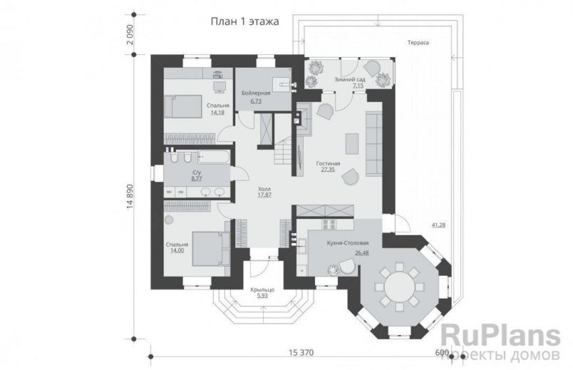 Проект кирпичного дома №559 на заказ