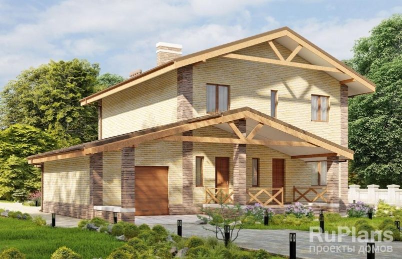 Проект кирпичного дома №524 на заказ