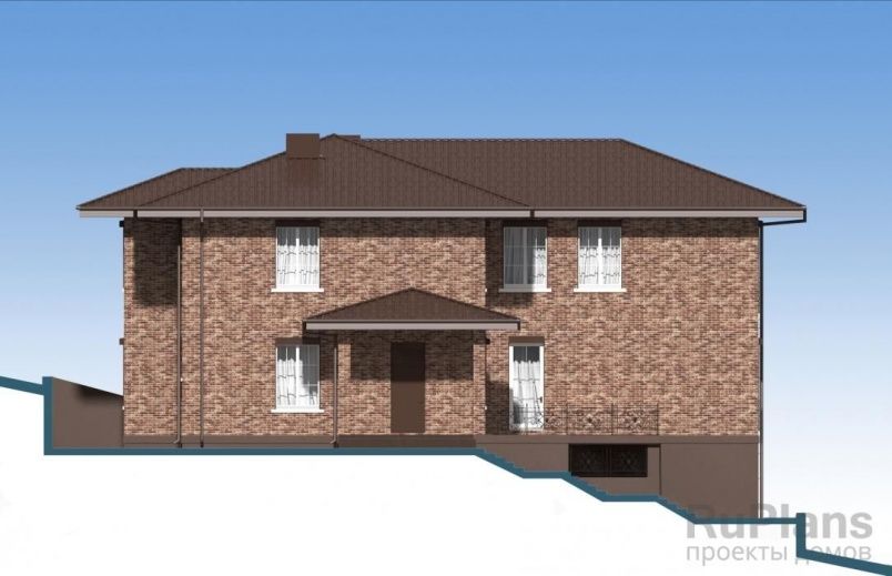 Проект кирпичного дома №256 на заказ