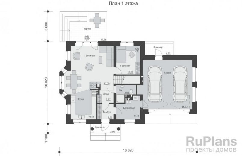 Проект блочного дома №585 на заказ