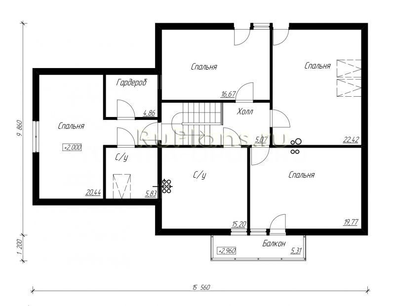 Проект каркасного дома №949 на заказ