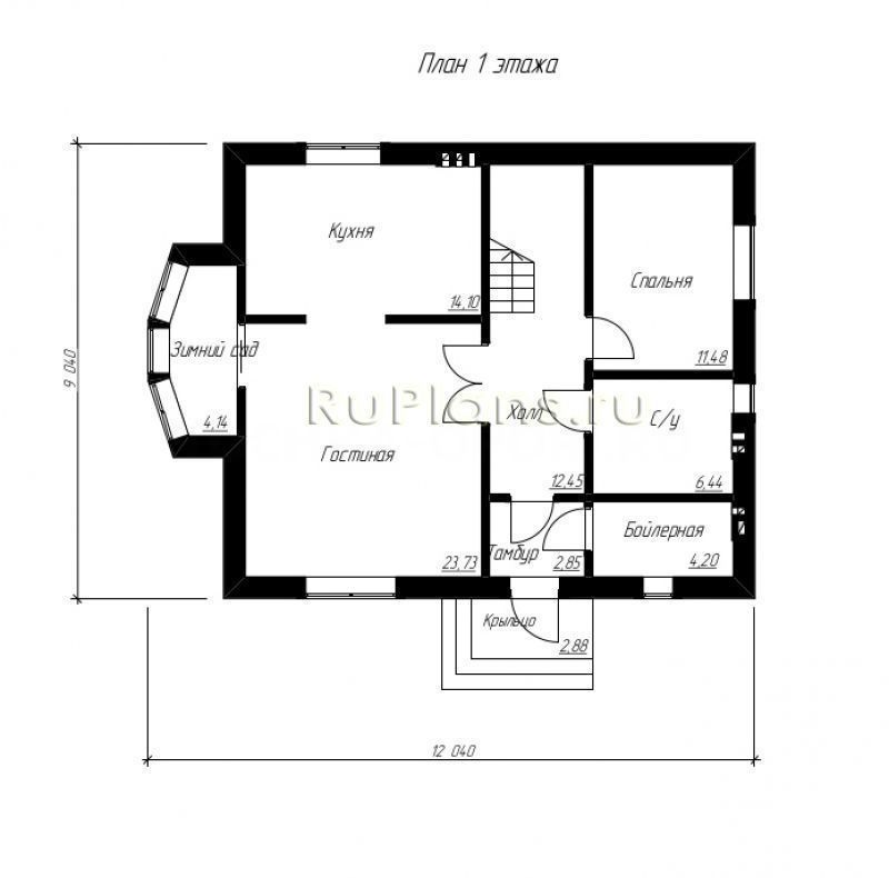 Проект блочного дома №775 на заказ
