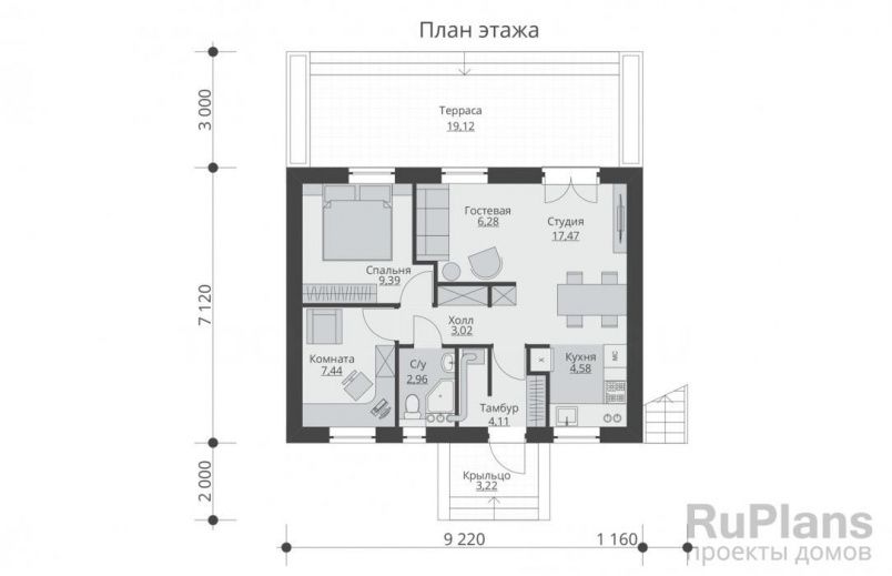 Проект блочного дома №456 на заказ