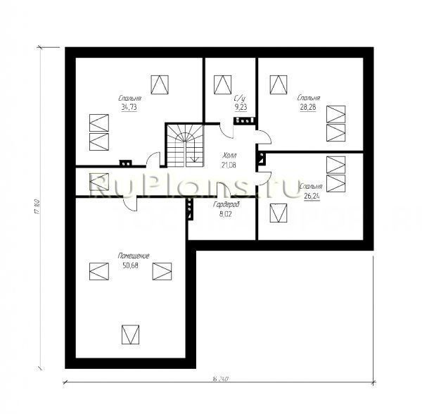Проект кирпичного дома №788 на заказ