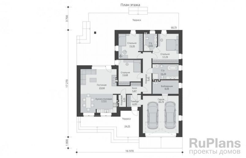 Проект блочного дома №56 на заказ