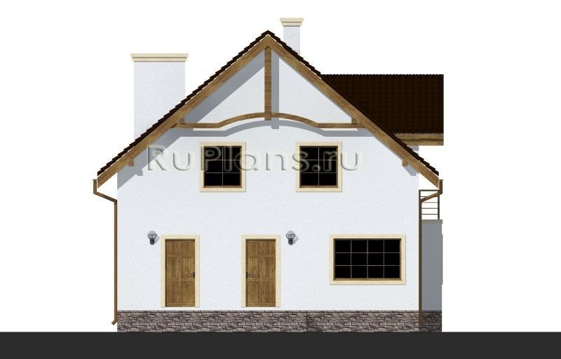 Проект кирпичного дома №487 на заказ