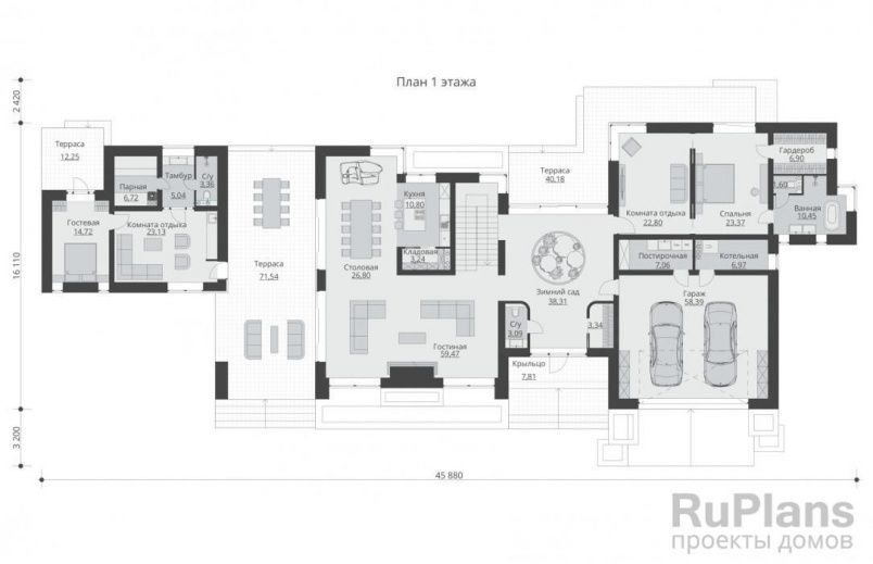 Проект блочного дома №129 на заказ