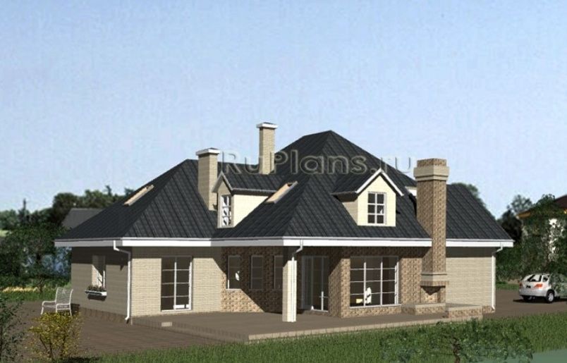 Проект кирпичного дома №754 на заказ