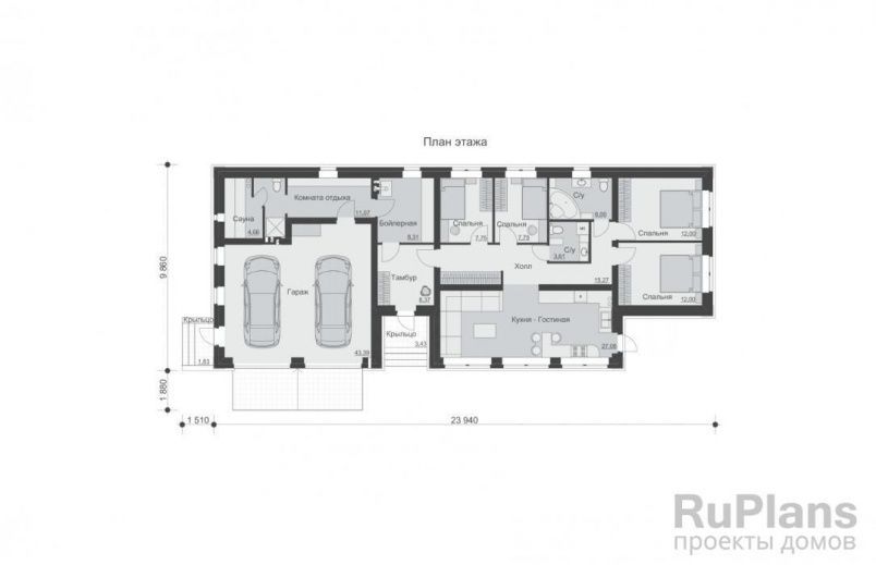 Проект блочного дома №207 на заказ