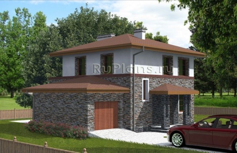 Проект блочного дома №383 на заказ