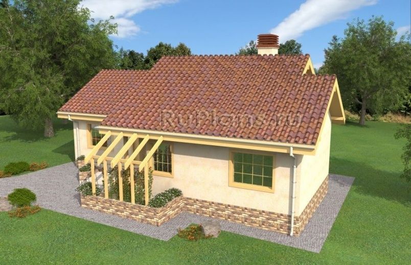 Проект блочного дома №886 на заказ