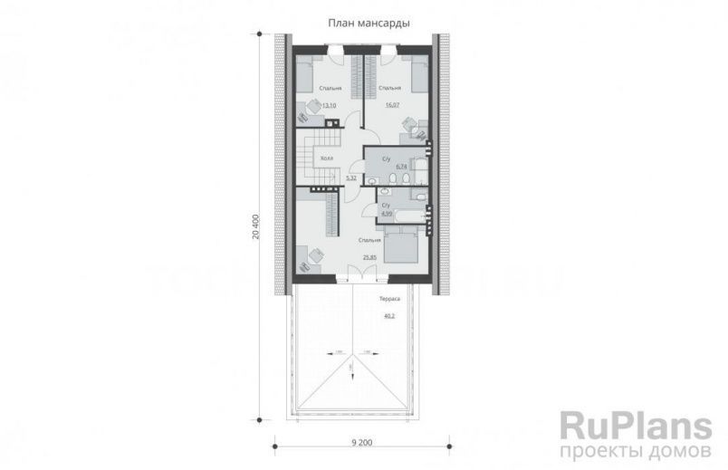 Проект блочного дома №162 на заказ
