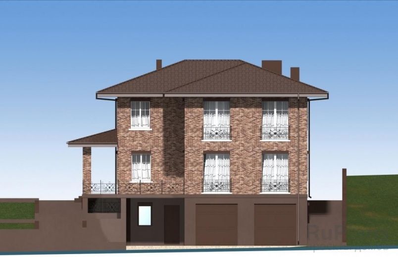 Проект кирпичного дома №256 на заказ