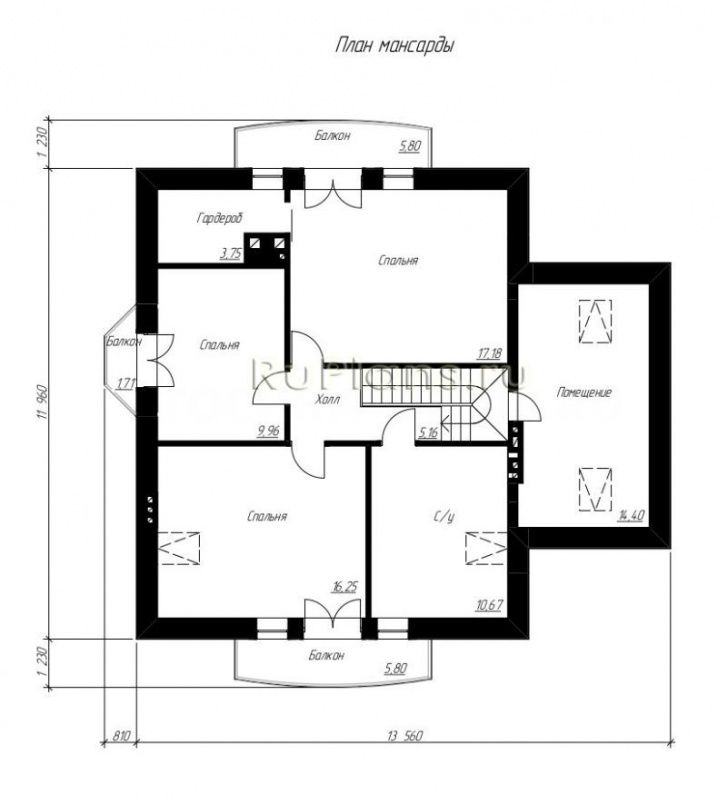 Проект кирпичного дома №495 на заказ