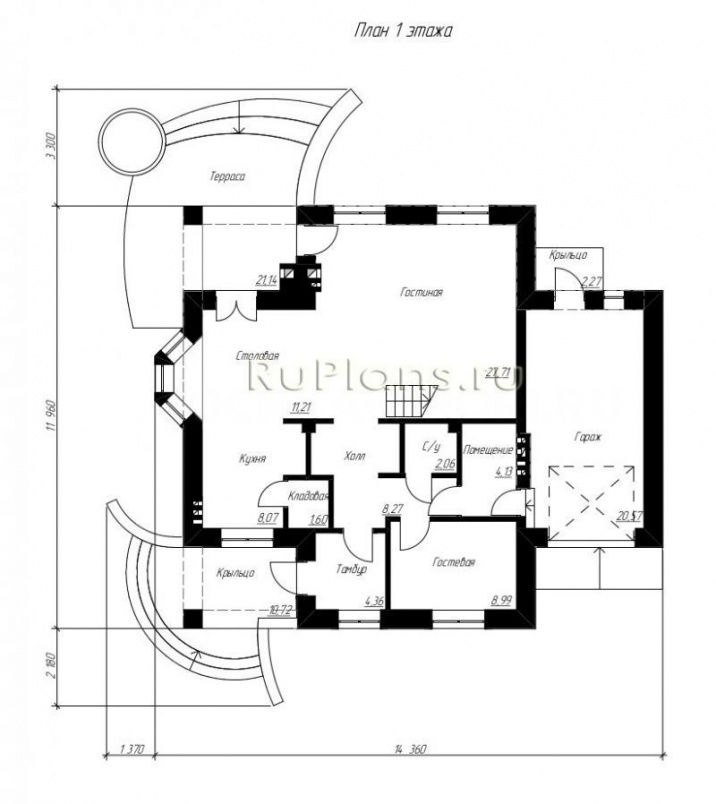 Проект кирпичного дома №495 на заказ