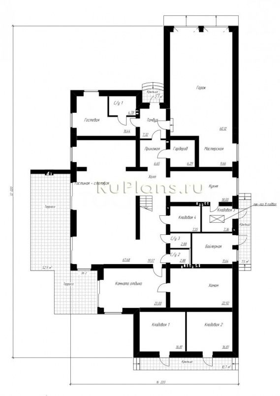 Проект кирпичного дома №922 на заказ