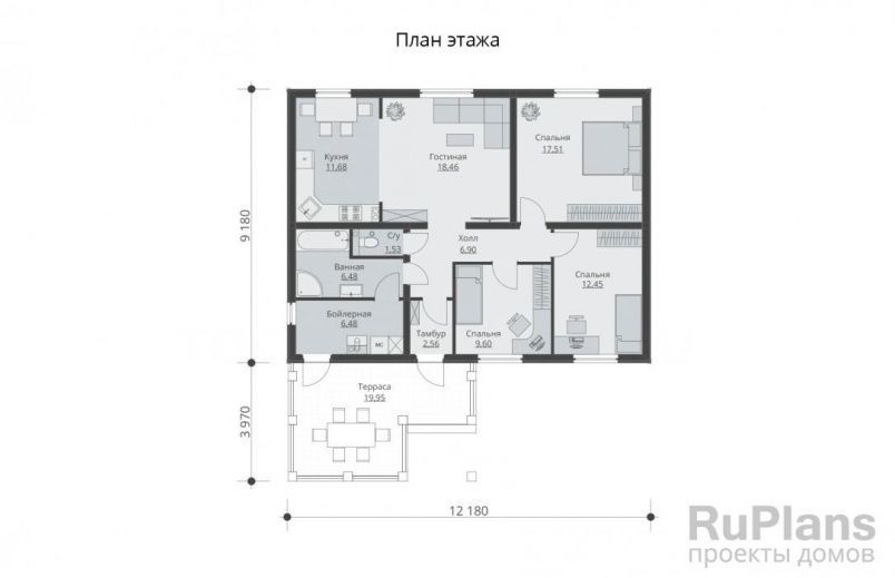Проект каркасного дома №577 на заказ