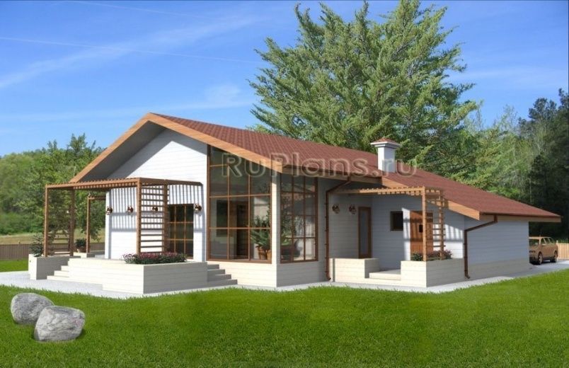 Проект каркасного дома №370 на заказ