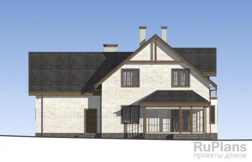 Проект кирпичного дома №357 на заказ