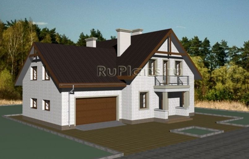 Проект кирпичного дома №342 на заказ