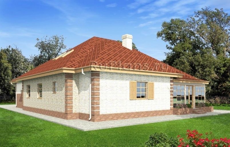 Проект блочного дома №418 на заказ