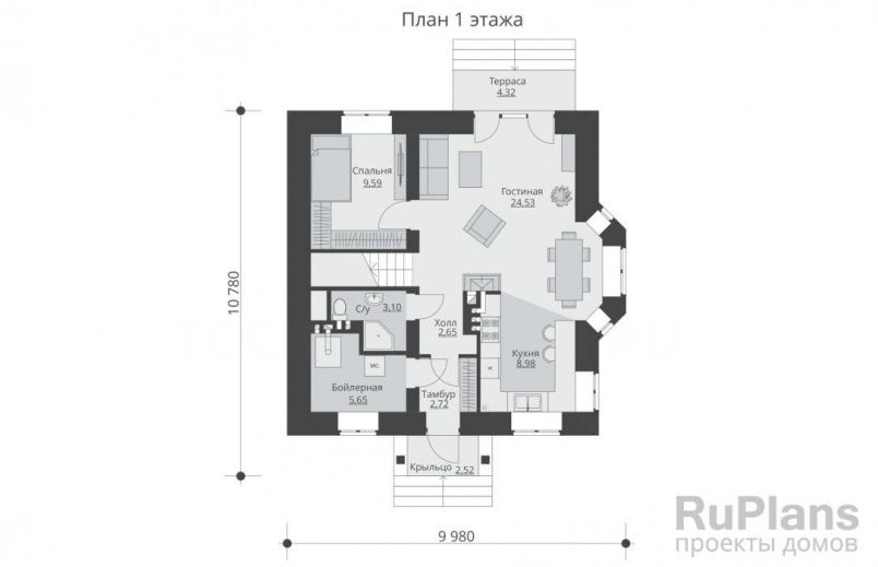 Проект кирпичного дома №563 на заказ