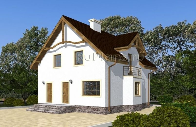 Проект кирпичного дома №487 на заказ