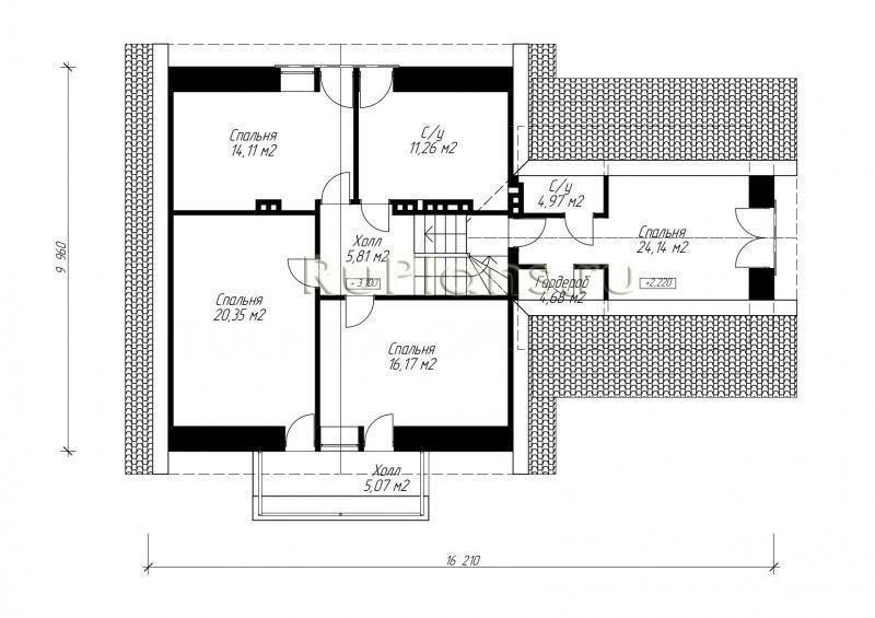 Проект кирпичного дома №379 на заказ