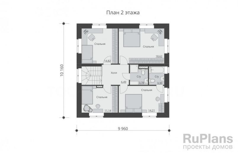 Проект блочного дома №316 на заказ