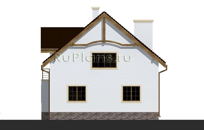 Проект кирпичного дома №487 на заказ