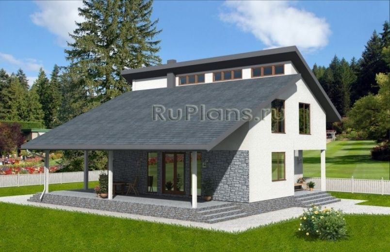 Проект каркасного дома №396 на заказ