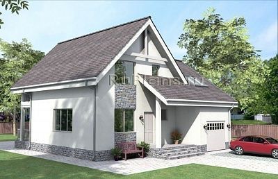 Проект каркасного дома №386