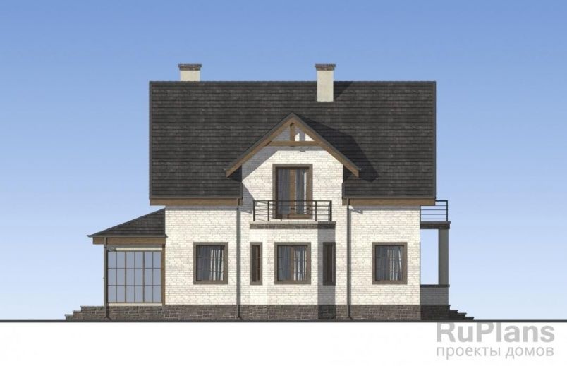 Проект кирпичного дома №357 на заказ