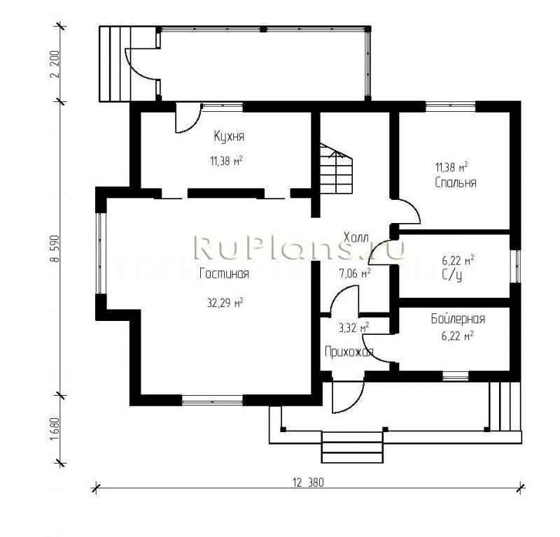 Проект каркасного дома №159 на заказ