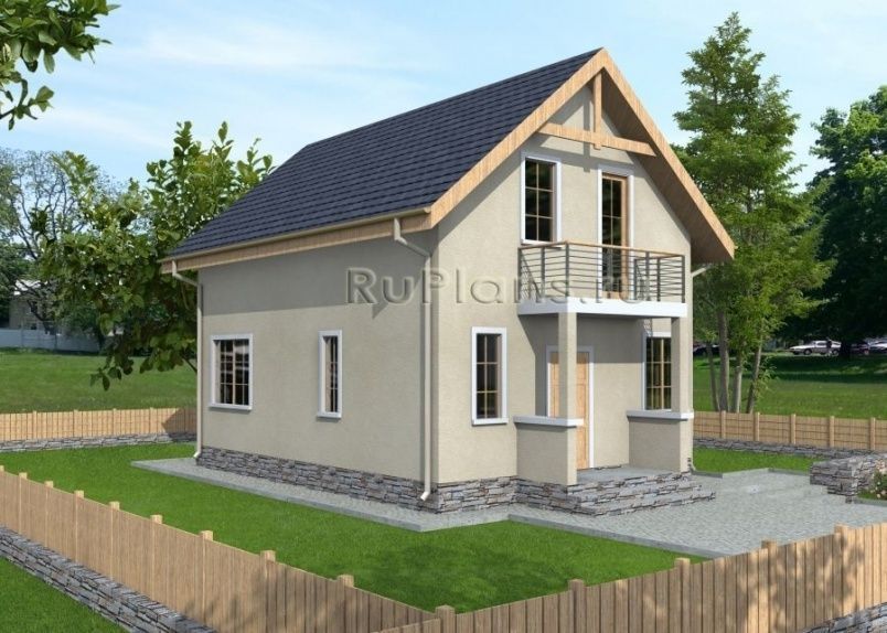 Проект каркасного дома №382 на заказ