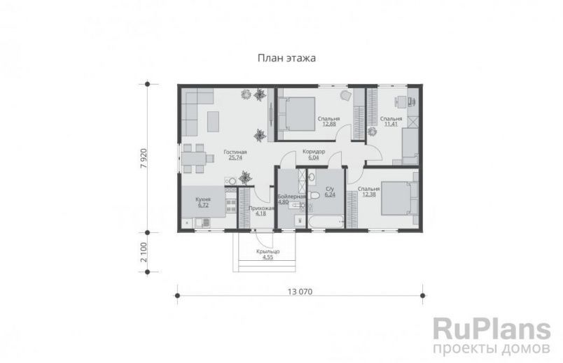 Проект каркасного дома №778 на заказ