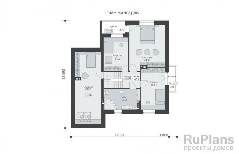 Проект блочного дома №197 на заказ