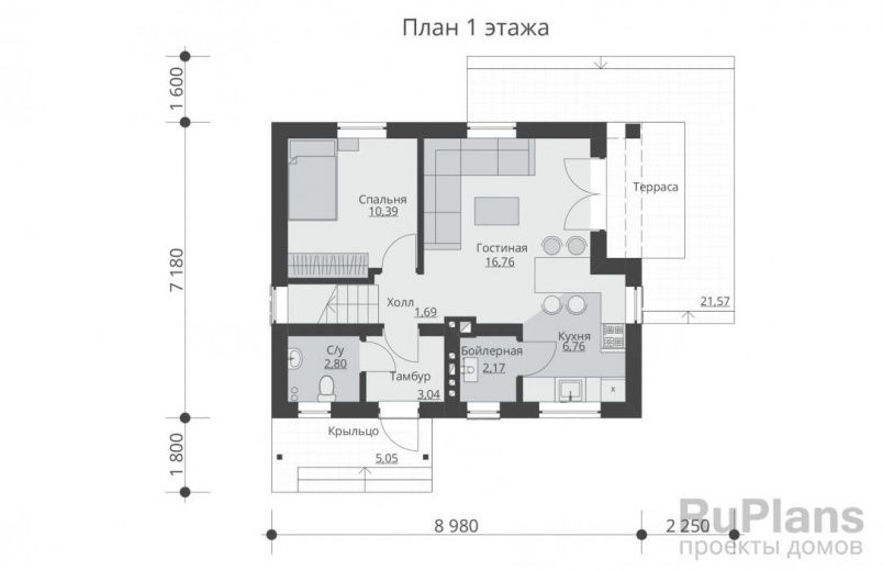 Проект блочного дома №229 на заказ