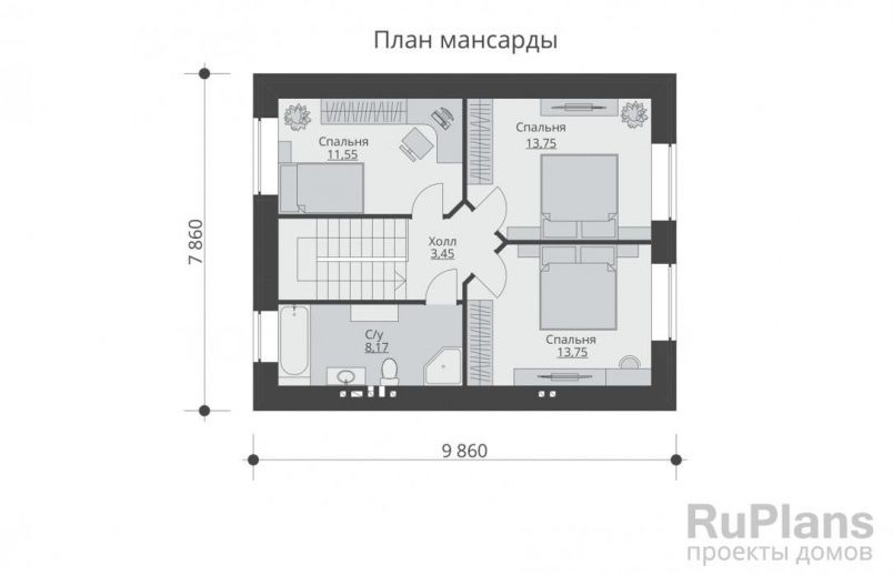 Проект кирпичного дома №343 на заказ
