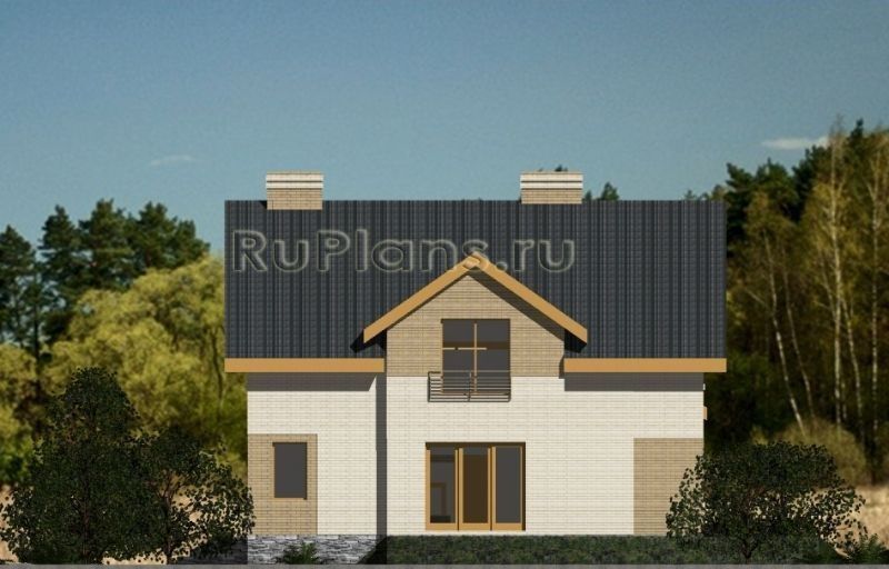 Проект кирпичного дома №335 на заказ