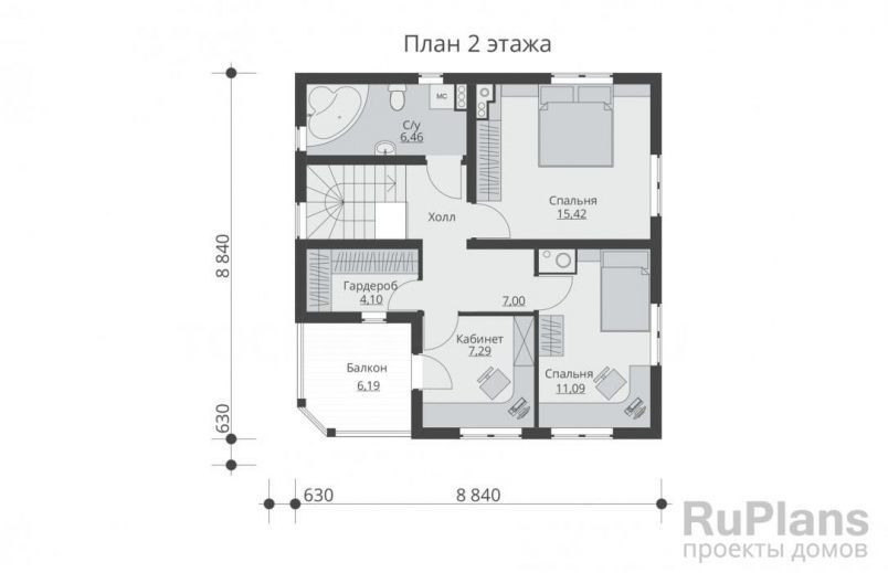 Проект каркасного дома №401 на заказ