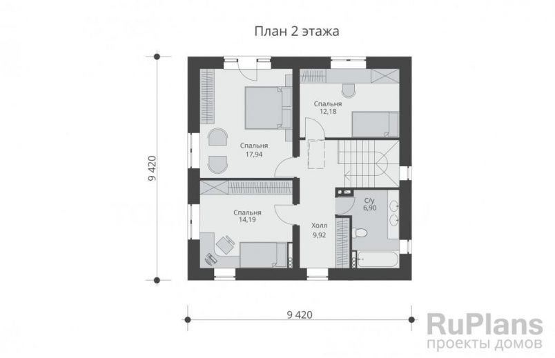 Проект блочного дома №108 на заказ