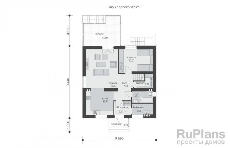 Проект блочного дома №91 на заказ