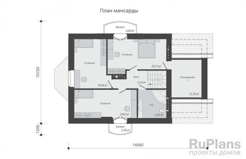 Проект кирпичного дома №514 на заказ